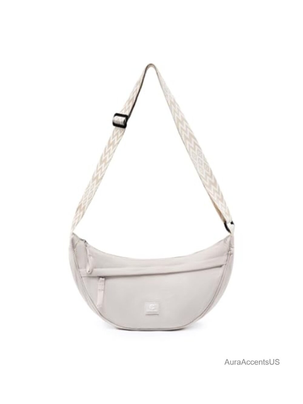 Nylon Crescent Crossbody Bag Lightweight Unisex Adjustable Strap Travel Hiking